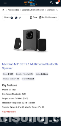 Microlab High Bass Music System